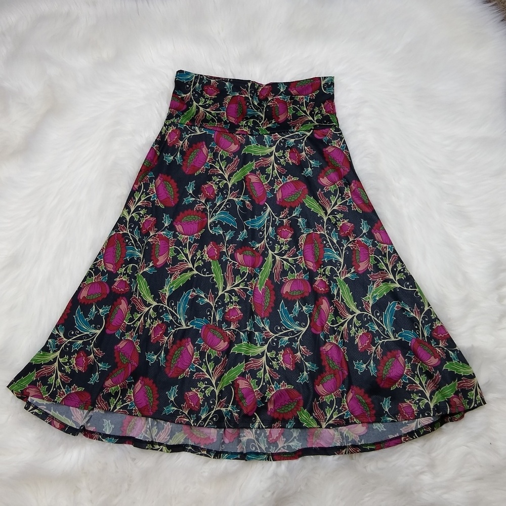LuLaRoe Azure Skirt Small Floral Midi Floral